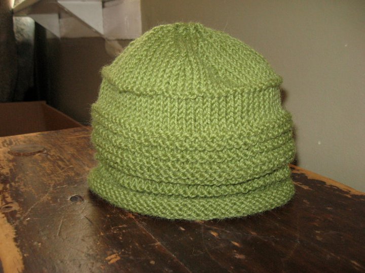Handmade by Leanne Baby Hat green alpaca